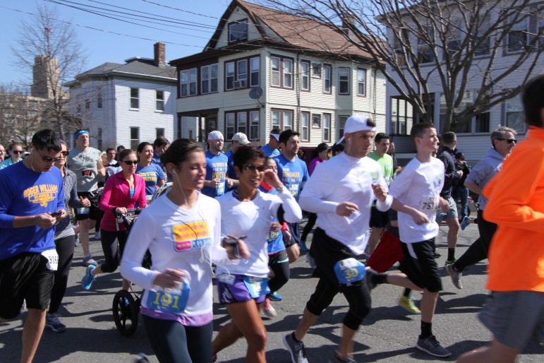 Around 2,000 runners participated in the Finish Strong 5K in Watertown on the anniversary of the shootout with the Marathon Bombing suspects, the lockdown and capture of the second suspect.