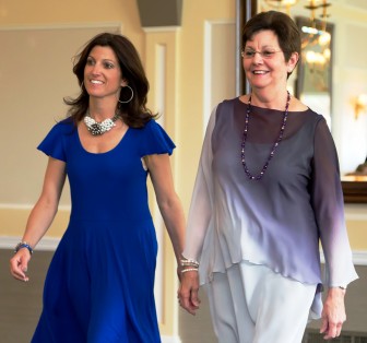 Julie Mulvey (Westwood) and her mother Sharon Gouveia of Belmont. Sharon is on the Fashion Show committee and is also a Volunteer at Mount Auburn Hospital.