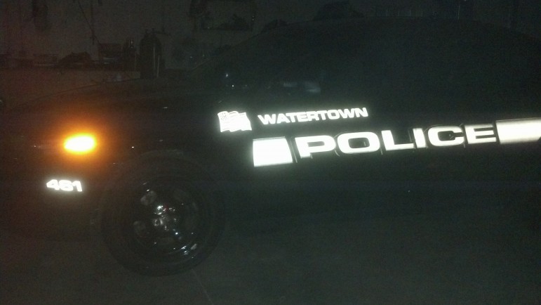 The subdued police decals become very visible at night when light shines on them.