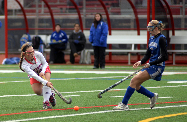 Watertown sophomore Kourtney Kennedy is one of the many starters returning next year as the Raiders' field hockey team seek to set the national unbeaten record. 