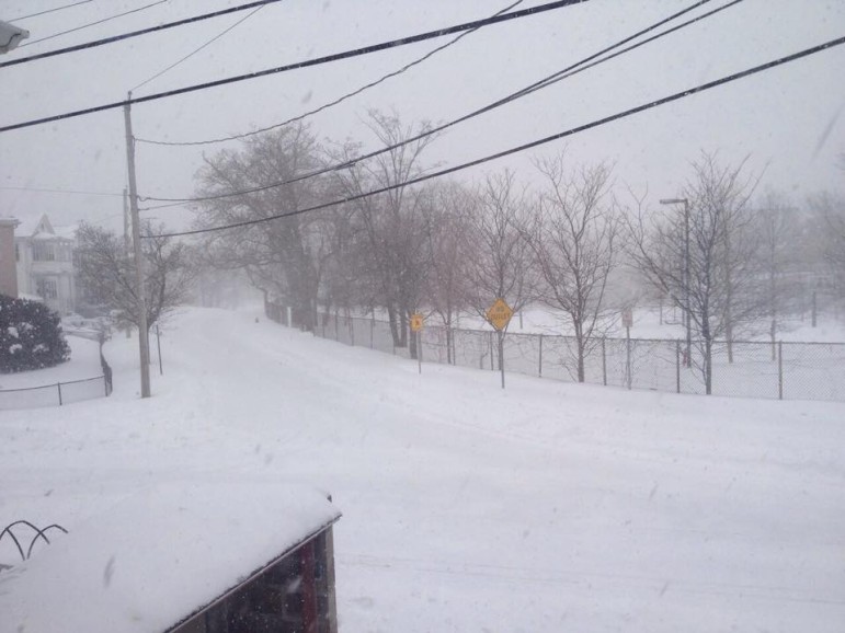 Nothing but snow visible from this Watertown home.