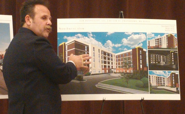 A member of the Elm Hospitality LLC development team describes the design of the hotel proposed for 80 Elm Street. 