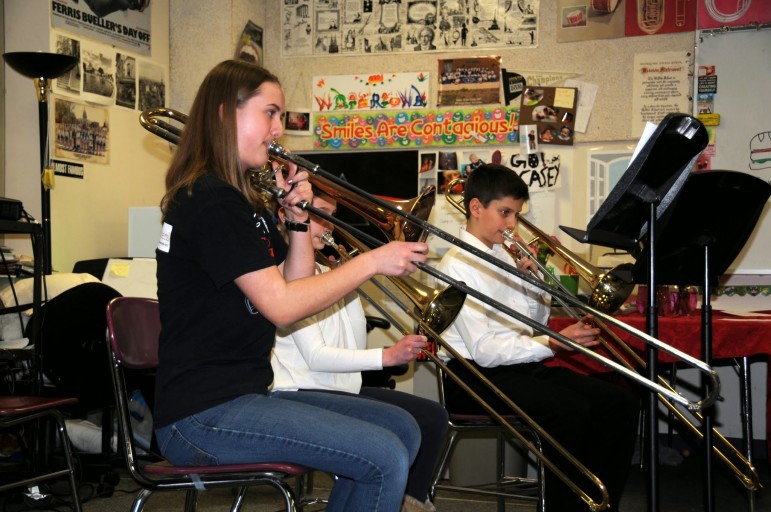 Students play at the fourth annual Watertown MusicFest.