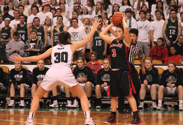 Watertown's Michaela Antonellis scored eight points in the state semifinal at the TD Garden.