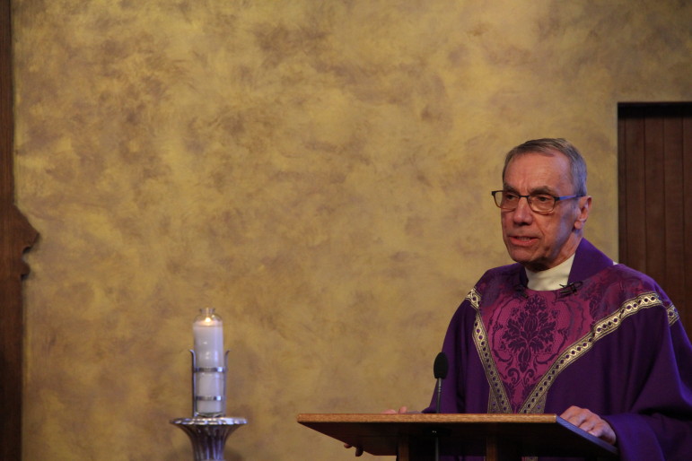 Pastor Father Bob Connors presided over a mass this week that was televised nationwide.