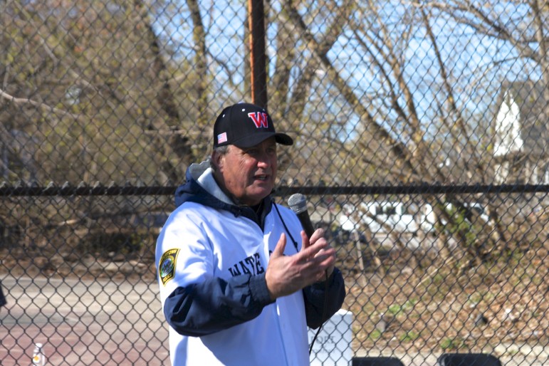 Watertown Police Chief Edward Deveau welcomed the baseball and softball players.