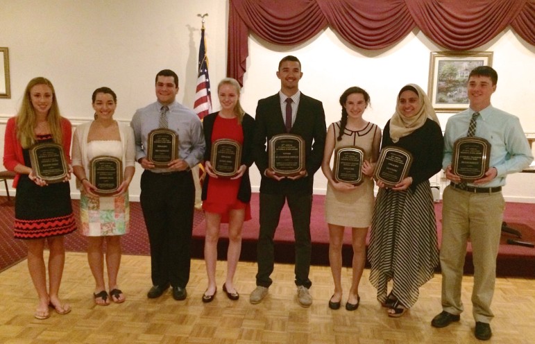 The eight recipients of the 2015 Lt. Paul J. Sullivan Scholarships.