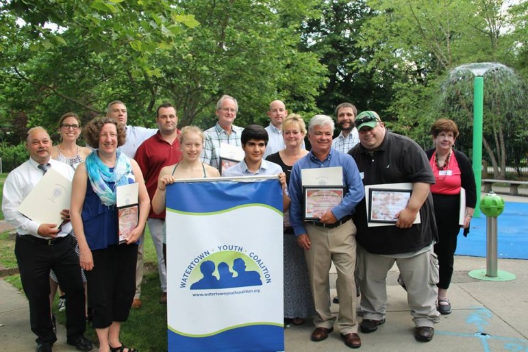 The 2015 Community Spirit Award recipients (clockwise from top left): Wil van Dinter, Laura Kehoe, Christopher Thigpen, Detective Mark Lewis, Larry Raskin, Lt. Daniel Unsworth, Andrew Allegro, Arlene Smith, Bob Galante, Ernie Thebado, Wendy Morrissey, Cris Patvakanian, Rebecca Grossman, & Chris Lowry.