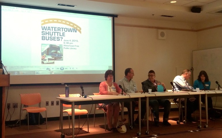 A panel of experts on transportation management associations spoke at the Watertown Free Public Library.