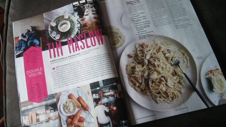 Food & Wine magazine named Watertown's Tim Maslow a "Best New Chef of 2015." The article and recipes are in the July 2015 issue.