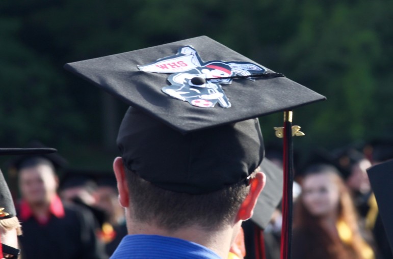 The Watertown Raider made an appearance on the graduation cap of this member of the Class of 2015.