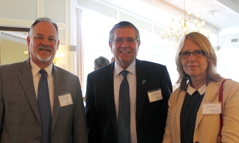 Also at the Belmont Savings Foundation Ceremony at the Oakley Country Club were, from left, Steven Magoon, Watertown Assitant Town Manager; Bob Mahoney, Belmont Savings CEO and President; and District B Councilor Cecilia Lenk.