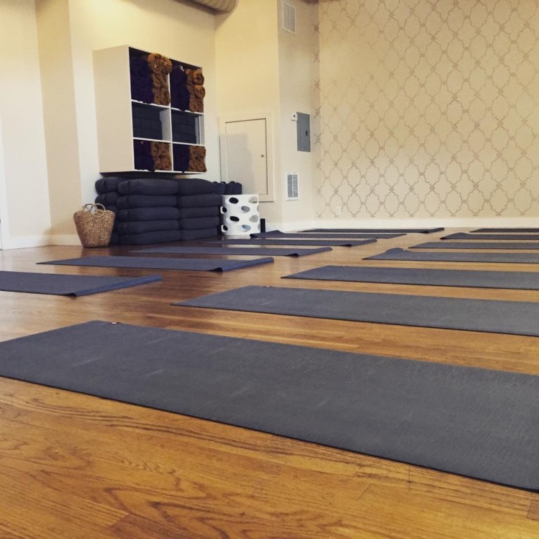 A look inside the yoga studio at GROUNDWORK yoga + wellness.