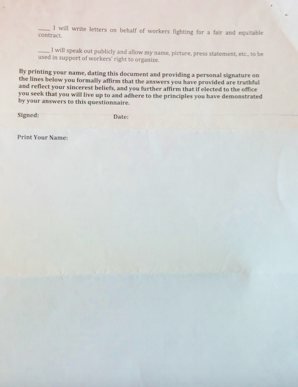Fire Union Questionnaire 3