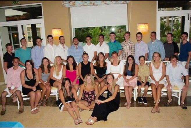 Watertown High Class of 2015 members who went to Puntacana, Dominican Republic - Top row (from left): Michael Giordano, Anthony Busconi, Andrew Massarotti, Matt Murphy, Jared Grillo, Alex Martinos, Sam Ford, Niko Ohannesian, Brendan Berkley, Nick Giordano, Austin Farry, Angel Carrion, Eric Furtado, Daniel Carito Bottom Floor: Matt Johnson, Hannah Shaw, Katherine Dolan, Rachel Campbell, Emily Carito, Gianna Coppola, Maddie Rocklin, Kayla Johnson, Gina Stanizzi, Luca Massarotti, Hannah Kiernan, Zack Rocklin Floor: Hayley Smith, Gabriella Coppola, Sam Charette. Missing from picture: Rachel Morris
