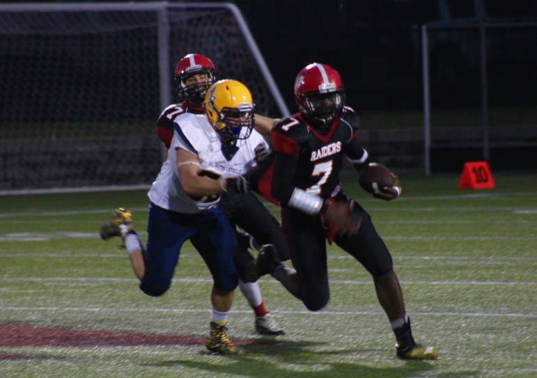 Junior quarterback Deon Smith was a threat for Watertown on the ground as well as through the air against Arlington Catholic.