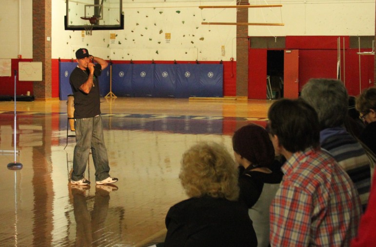 Spoken word artist Matt Ganem performed pieces about his own recovery during Coming Together to Erase the Stigma.