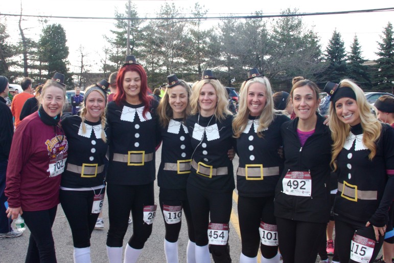 These Pilgrims got ready for their Thanksgiving feast by running a 5K.