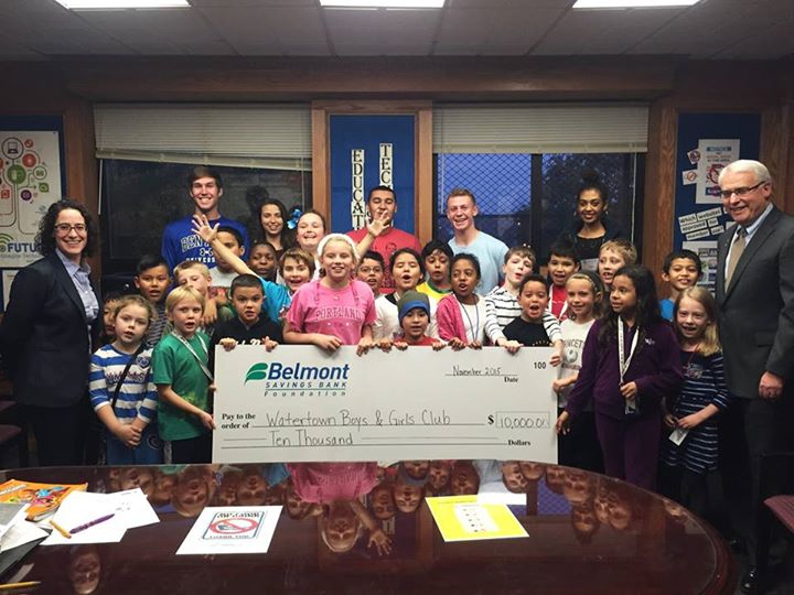 The Watertown Boys and Girls Club received a big donation from the Belmont Savings Bank Foundation.