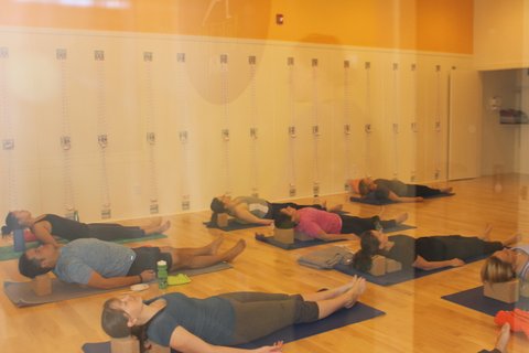 A recent class at Artemus Yoga.