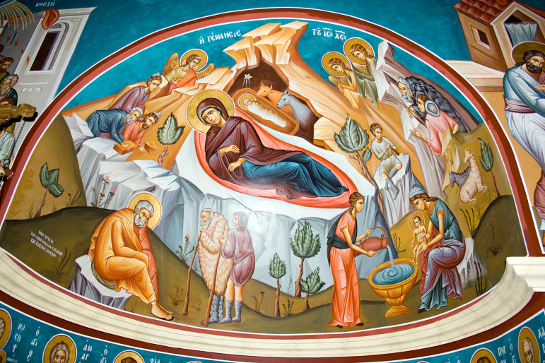 "Mural - Birth of Christ". Licensed under CC BY-SA 2.5 via Wikimedia Commons - https://commons.wikimedia.org/wiki/File:Mural_-_Birth_of_Christ.jpg#/media/File:Mural_-_Birth_of_Christ.jpg