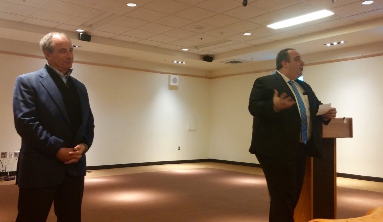 Gloucester Police Chief Leonard Campanello, right, and John Rosenthal of Newton, have teamed up to create Police Assisted Addiction and Recovery Initiative.