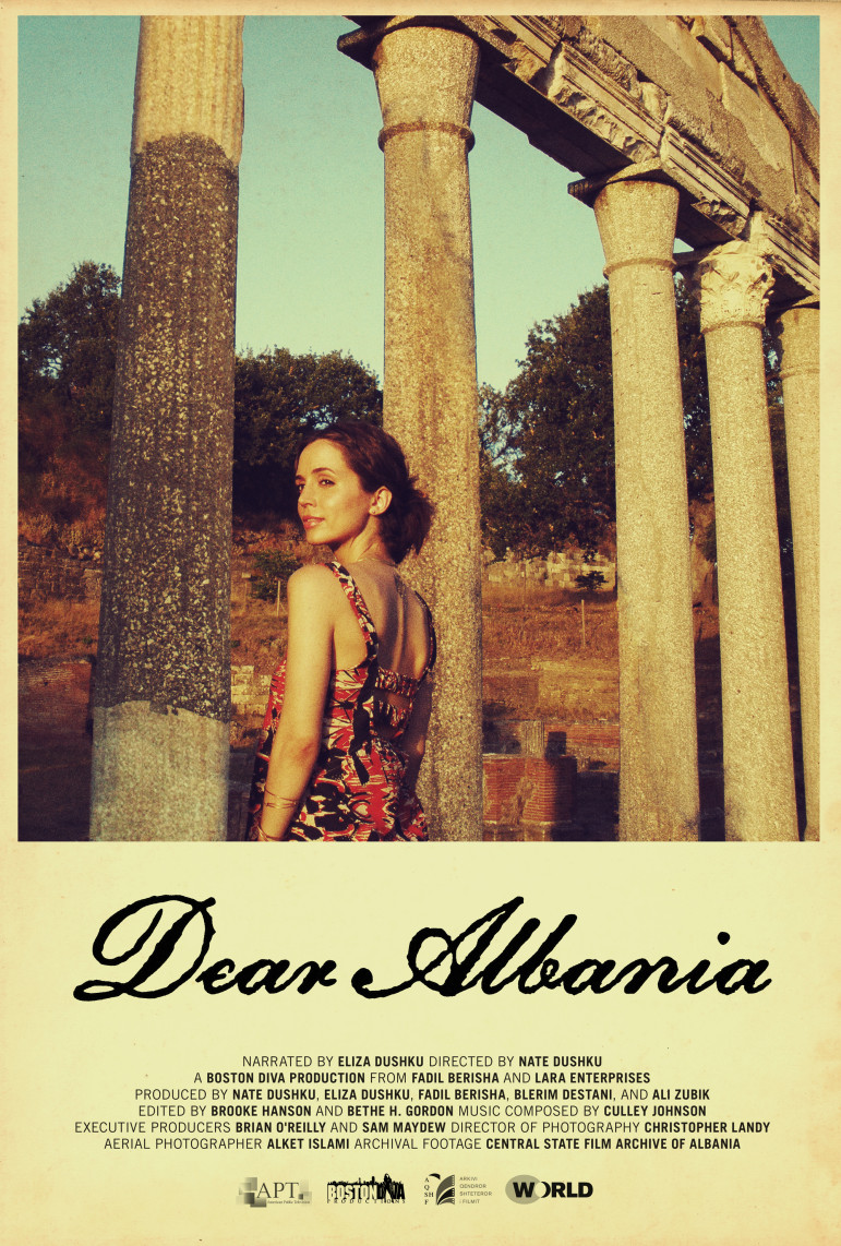 The poster for Eliza and Nate Dushku's documentary "Dear Albania," currently showing on PBS.