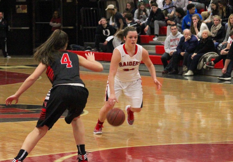 Watertown senior Nicole Lanzo contributed to the Raiders win over Stoneham.