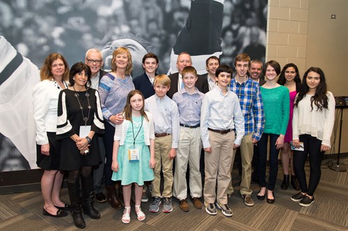 The first place winners of the 2016 Will McDonough Writing Contest, which included two Watertown students.