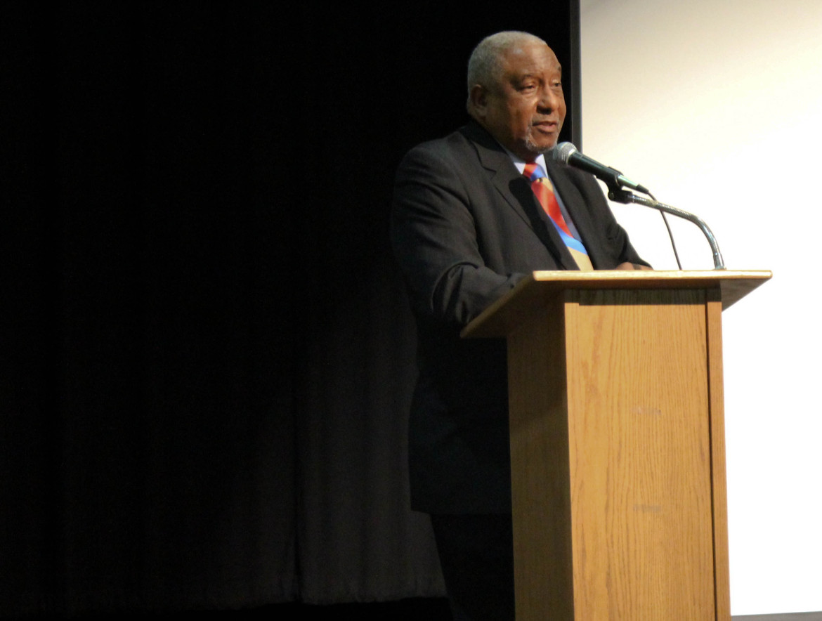 Dr. Bernard LaFayette, who worked with Martin Luther King Jr., spoke at Watertown Middle School about making the town welcoming and safe to all people. He also led an anti-bias training with the Watertown Police.