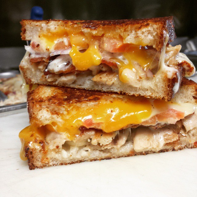 A grilled cheese sandwich from the Bacon Truck, one of the Food Trucks coming to the Arsenal Project.