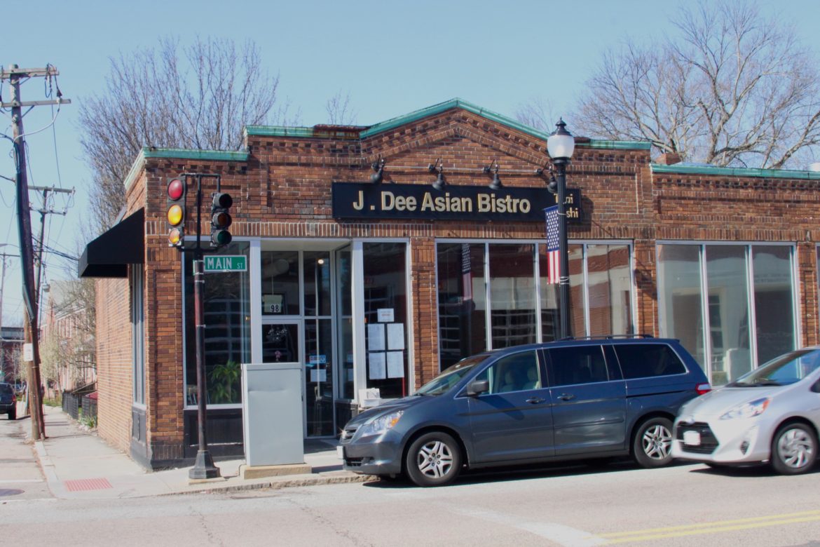 J. Dee Asian Bistro opened on Main Street in the spot formerly occupied by Upper Crust.