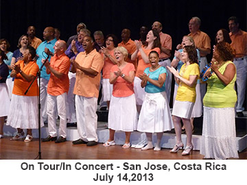 Joyful Voices of Inspiration, seen here in a tour to Costa Rica, will perform in Belmont on Saturday.
