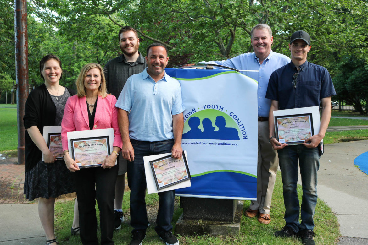 Some of the 2016 Community Spirit Award winners selected by the Watertown Youth Coalition.