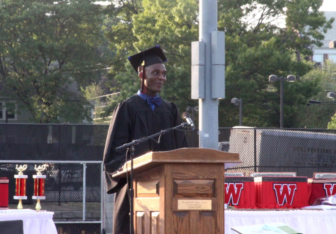 Class President Farid Mawanda remembered the last six years the seniors spent together.