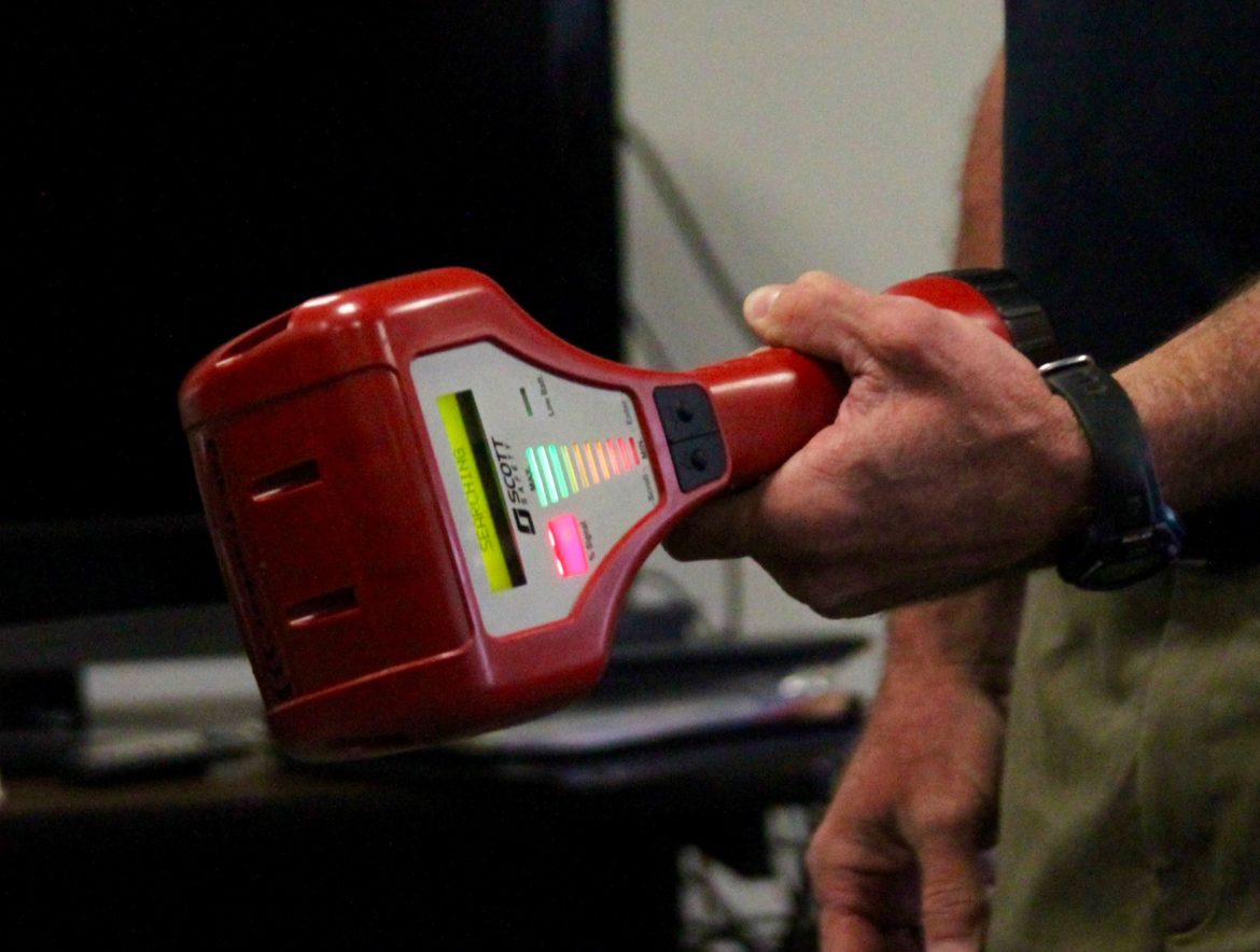This tracking device will help find downed firefighters. It reads the signals from new air packs purchased by the Watertown Fire Department.