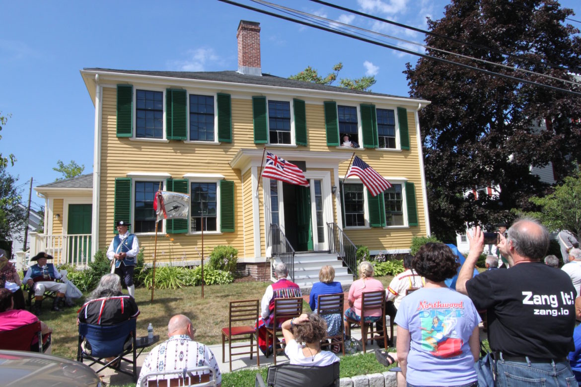 Bob Childs of the Historical Society of Watertown reads the Declaration of Independence from the same spot it was first read in 1776, the second floor of the Edmund Fowle House.