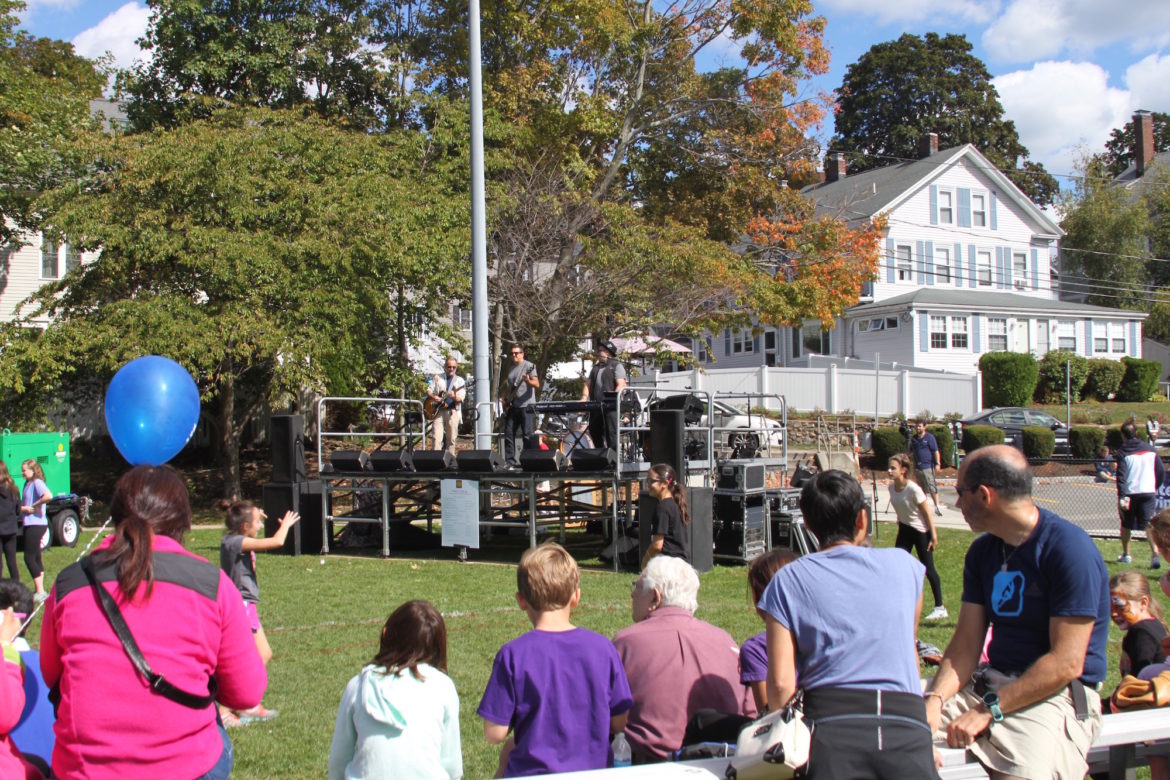 One of the many bands that performed at the two stages at the Faire on the Square.