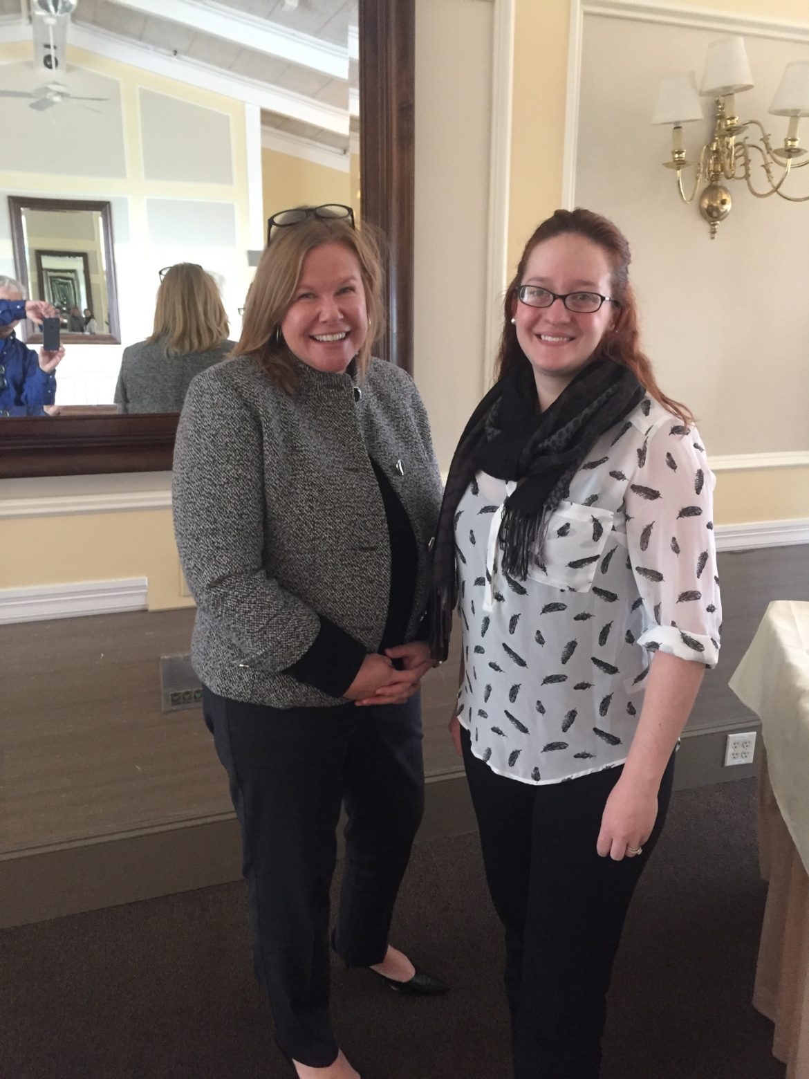 Watertown's Director of Senior Services Anne-Marie Gagnon is pictured with Lilia Wisfeldt, the President of the Rotary Club of Watertown, at a recent meeting of the Rotary Club. 
