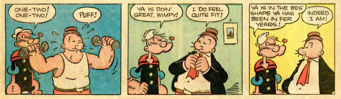 This Popeye strip is from the May 19, 1963 Sunday page by Bud Sagendorf.