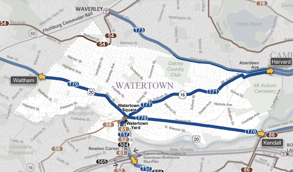 MBTA Would Add New Bus Routes in Watertown as Part Revamping of Bus