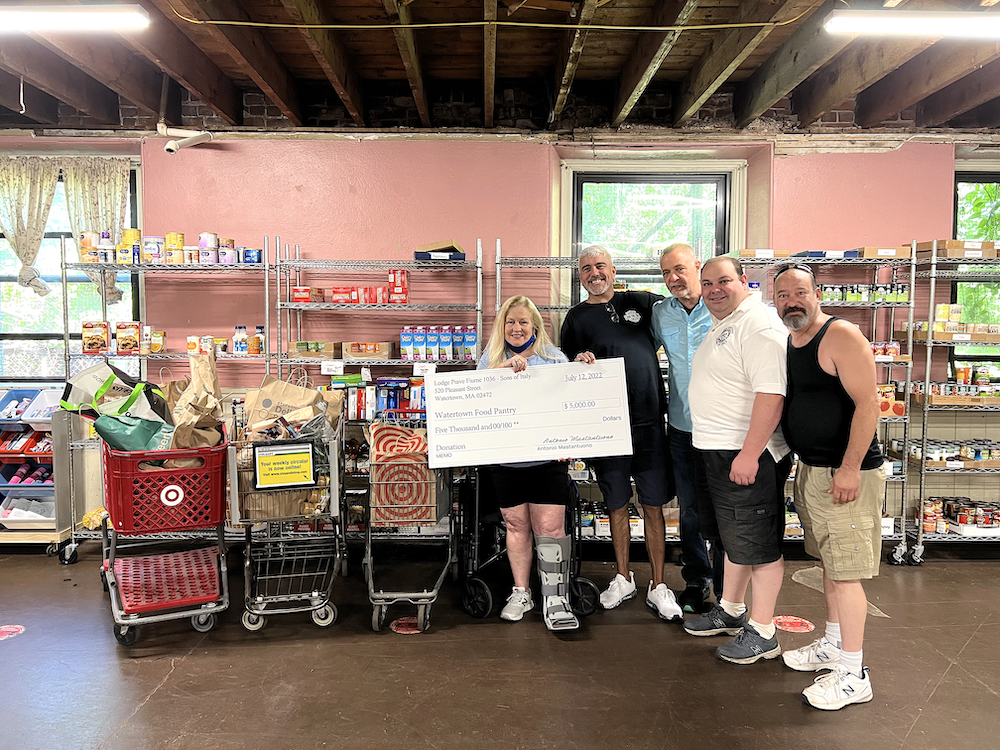 Watertown Sons & Daughters of Italy Donates to the Food Pantry