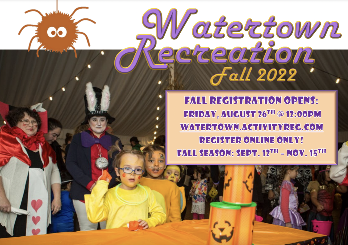 Spots Still Available for Most Watertown Recreation Fall Programs