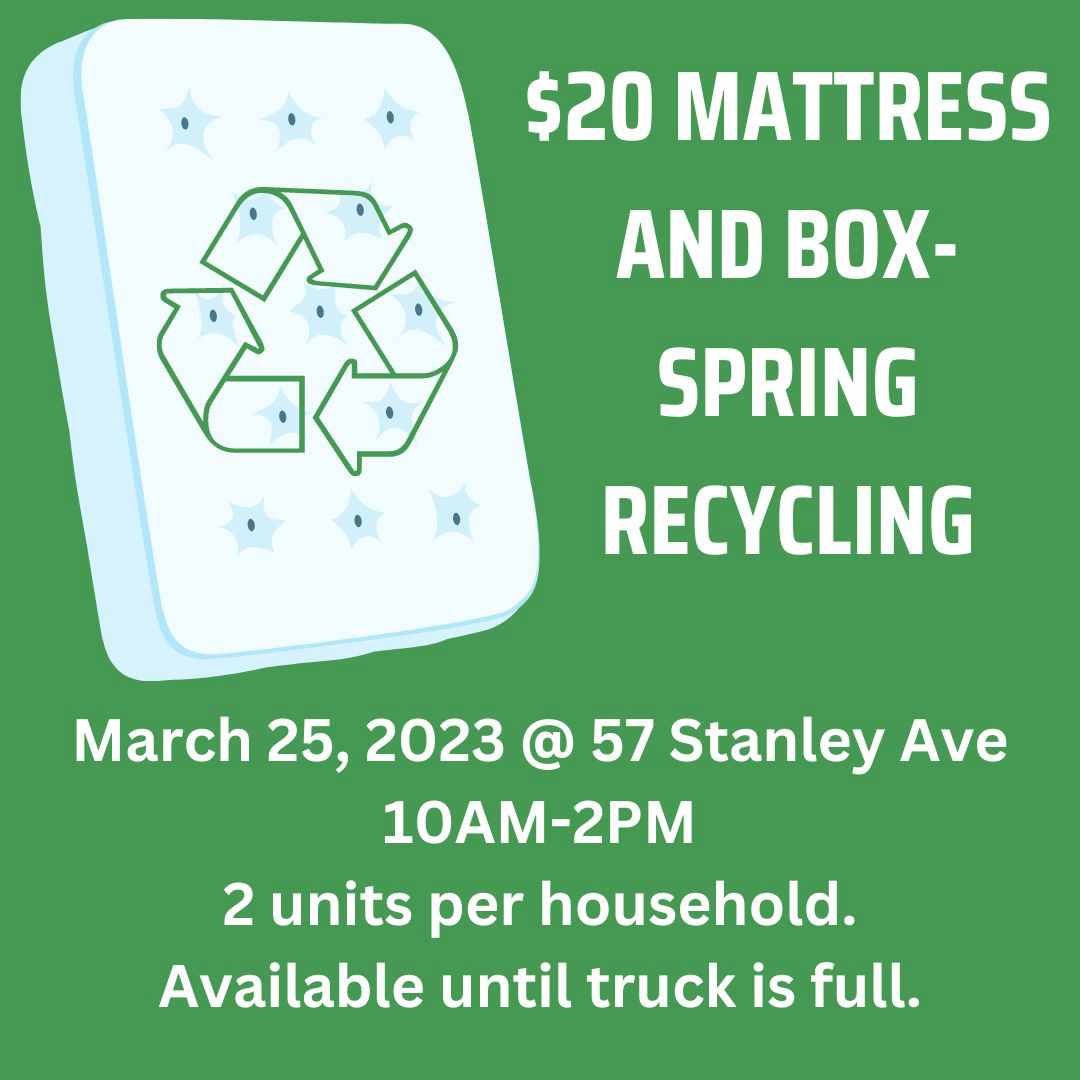 City Hosting 20 Mattress and Box Spring Collection at Recycling Event