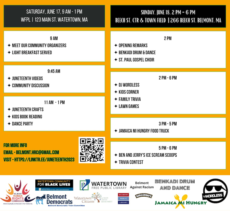 Watertown Teaming with Belmont for 2 Day Celebration